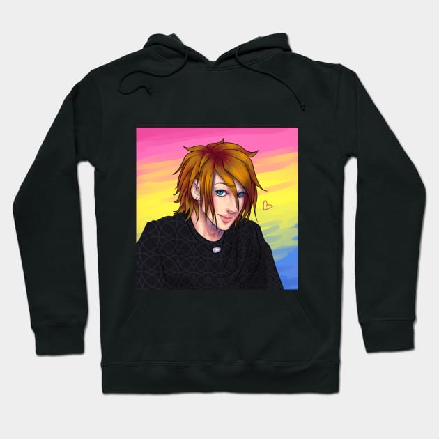 Casey - Pansexual Pride Flag Hoodie by RiverKai